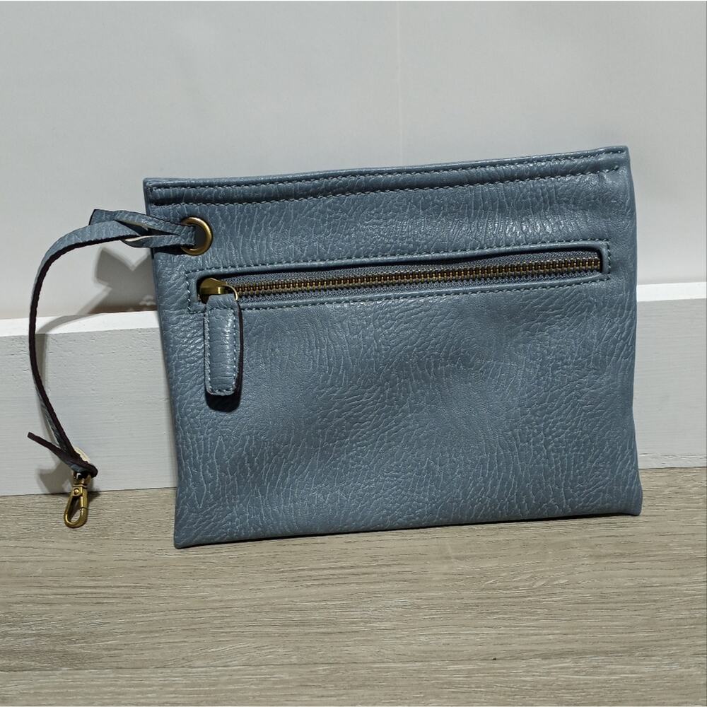 Street Level Clutch Wristlet Blue/Gray